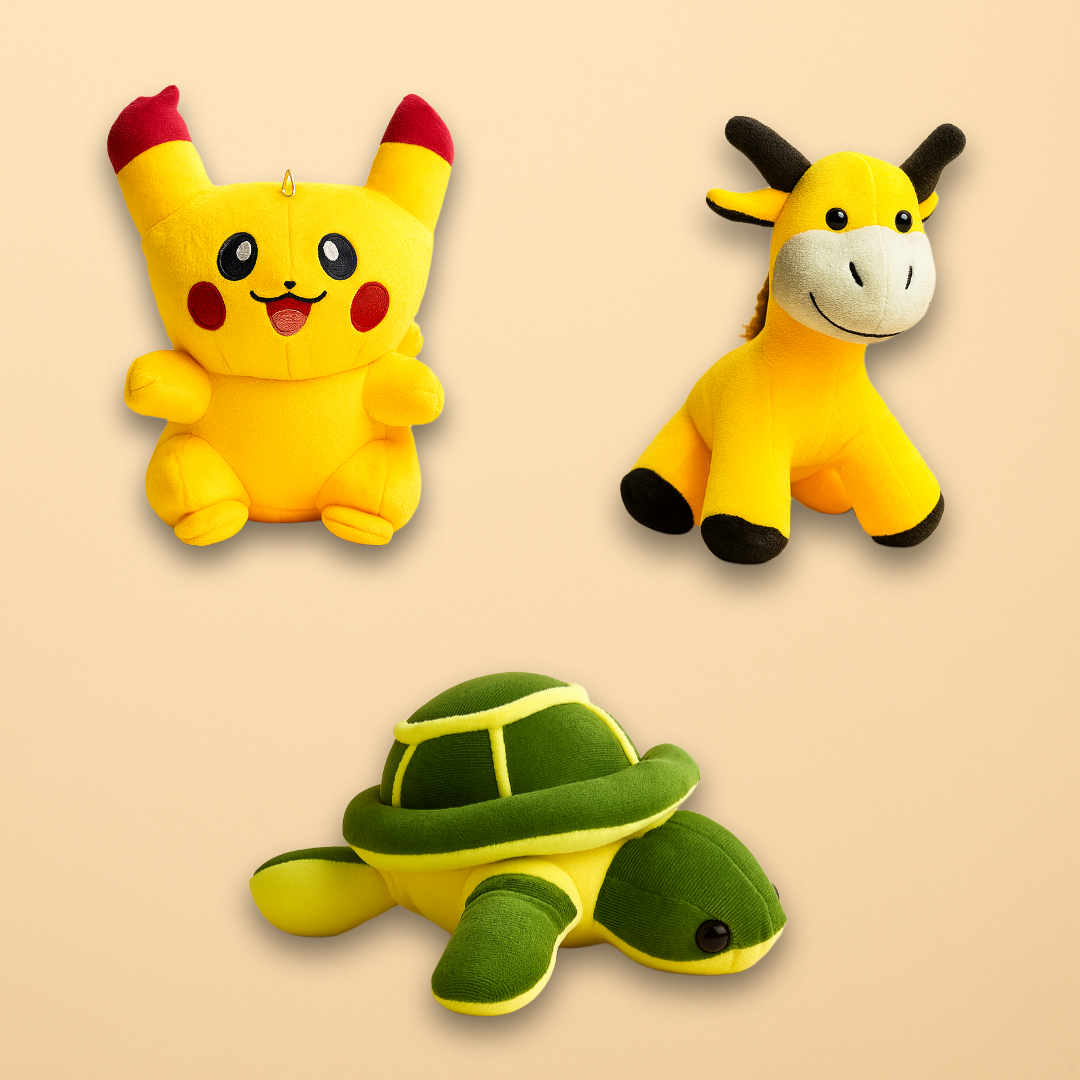 Joy Trio (Pikachu + Giraffe + Turtle)