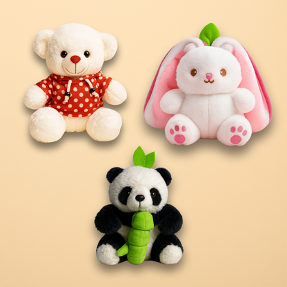 Soft Hug Family (Jacket Teddy + Bunny + Panda)
